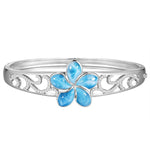 Larimar Plumeria Wave Bangle Bangle Island by Koa Nani 