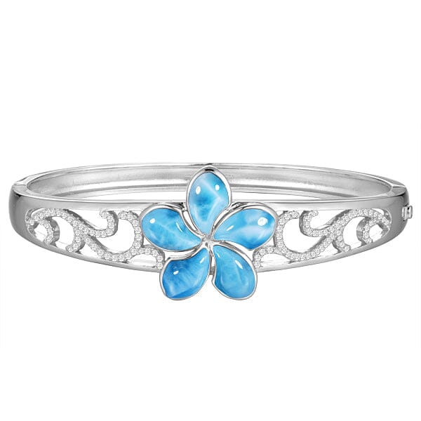 Larimar Plumeria Wave Bangle Bangle Island by Koa Nani 