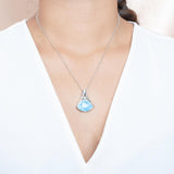 Larimar Pohaku Ku’i ‘Ai Pendant Pendant Island by Koa Nani 