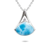 Larimar Pohaku Ku’i ‘Ai Pendant Pendant Island by Koa Nani 