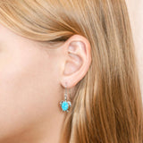 Larimar Poipu Honu Earrings Earrings Island by Koa Nani 