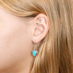 Larimar Poipu Honu Earrings Earrings Island by Koa Nani 