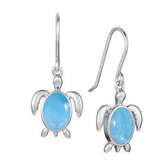 Larimar Poipu Honu Earrings Earrings Island by Koa Nani 