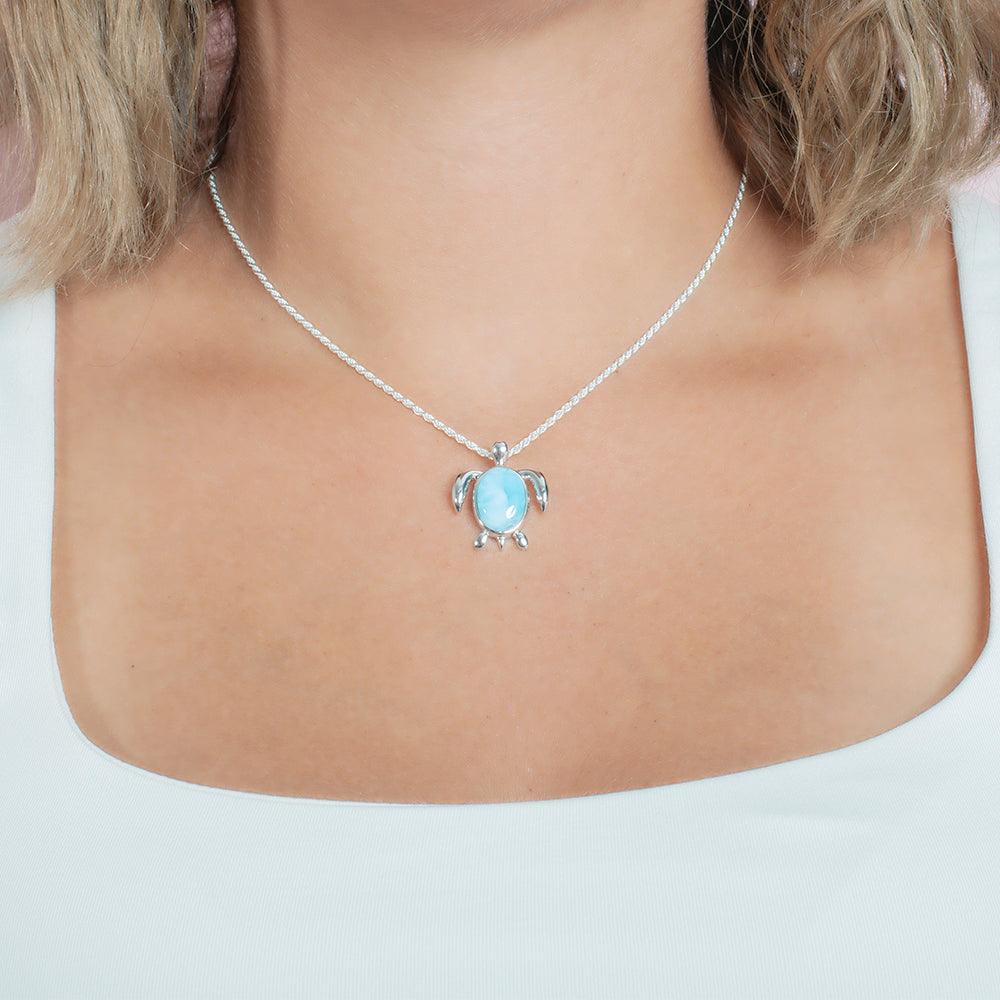 Larimar Poipu Honu Pendant Pendant Island by Koa Nani 