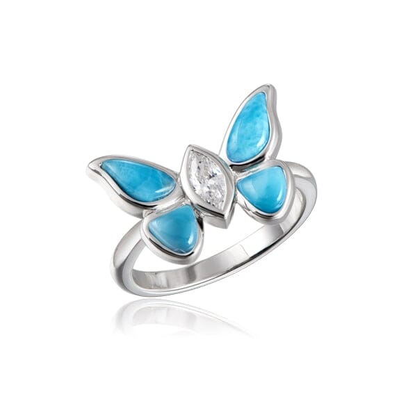Larimar Pulelehua Bangle & Ring Set Other Island by Koa Nani 