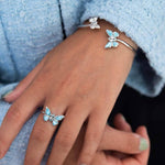 Larimar Pulelehua Bangle & Ring Set Other Island by Koa Nani 