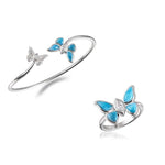 Larimar Pulelehua Bangle & Ring Set Other Island by Koa Nani 