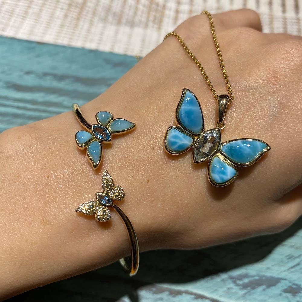 Larimar Pulelehua Sleek Bangle Bangle Island by Koa Nani 