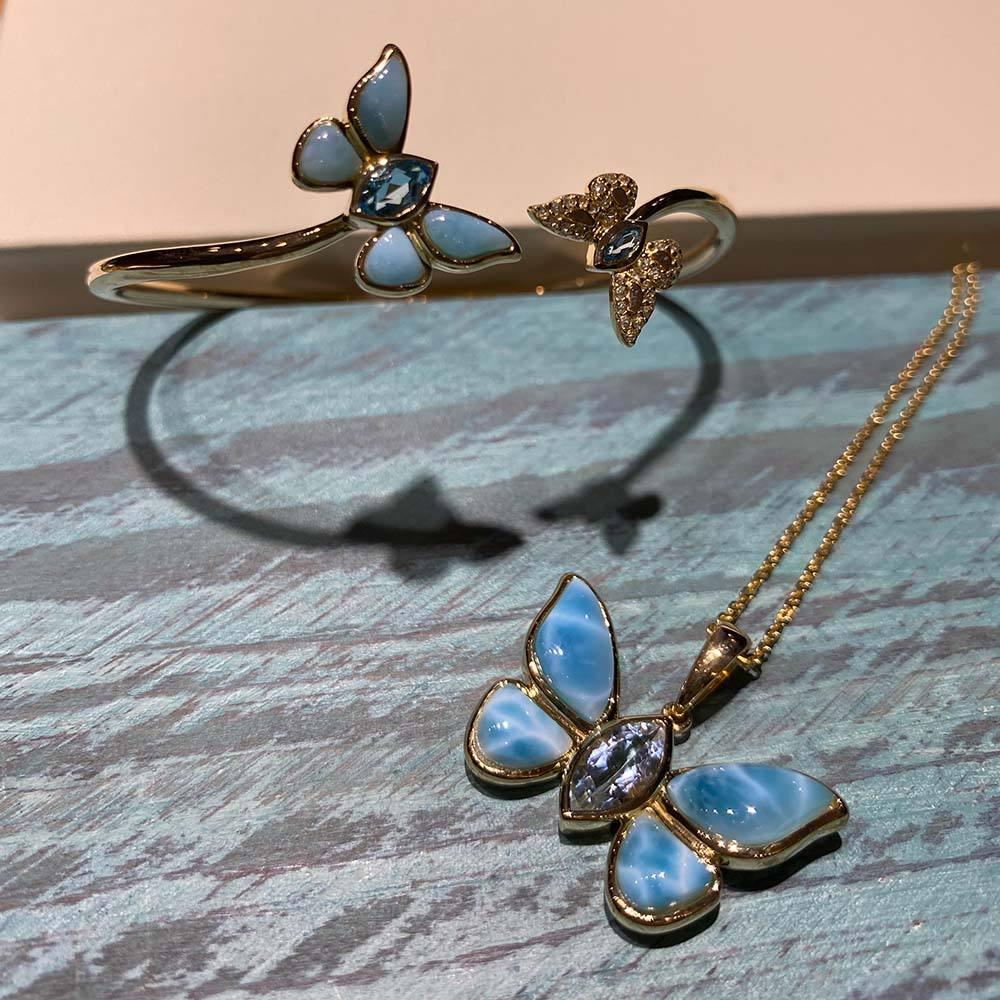 Larimar Pulelehua Sleek Bangle Bangle Island by Koa Nani 