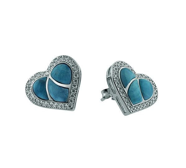 Larimar Pu’uwai Earrings Earrings Island by Koa Nani 