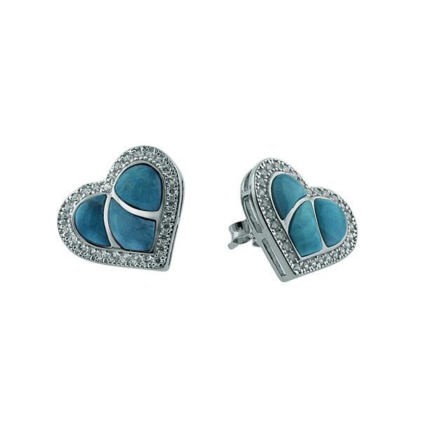 Larimar Pu’uwai Earrings Earrings Island by Koa Nani 