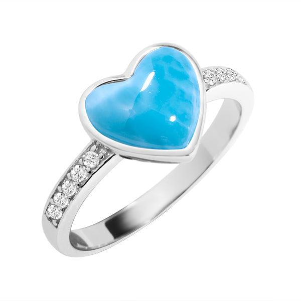 Larimar Pu'uwai Heart Azul Ring Ring Island by Koa Nani 5