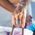 Larimar Pu'uwai Heart Azul Ring Ring Island by Koa Nani 