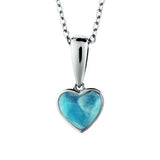 Larimar Pu'uwai Heart Pendant Pendant Island by Koa Nani 