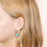Larimar Pu’uwai Hook Earrings Earrings Island by Koa Nani 