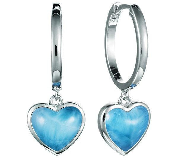 Larimar Pu’uwai Lever Back Earrings Earrings Island by Koa Nani 