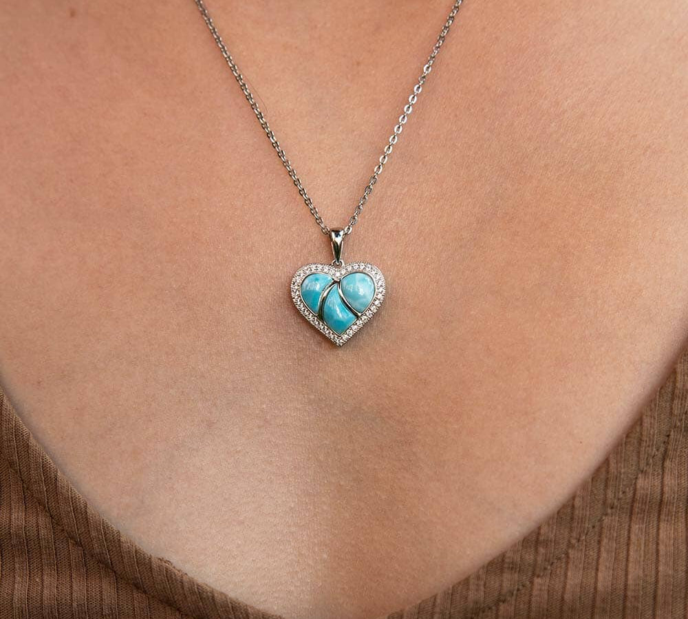 Larimar Pu'uwai Pendant Pendant Island by Koa Nani 