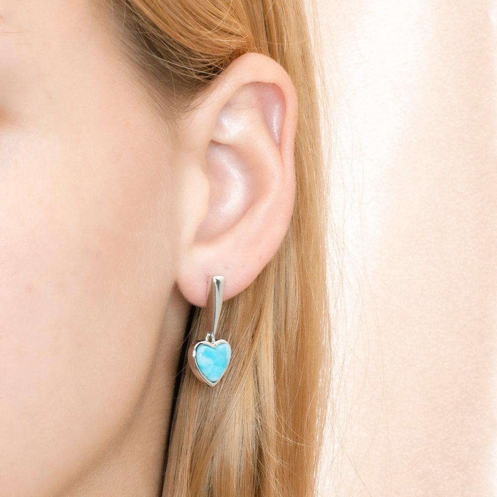 Larimar Pu’uwai Stud Earrings Earrings Island by Koa Nani 