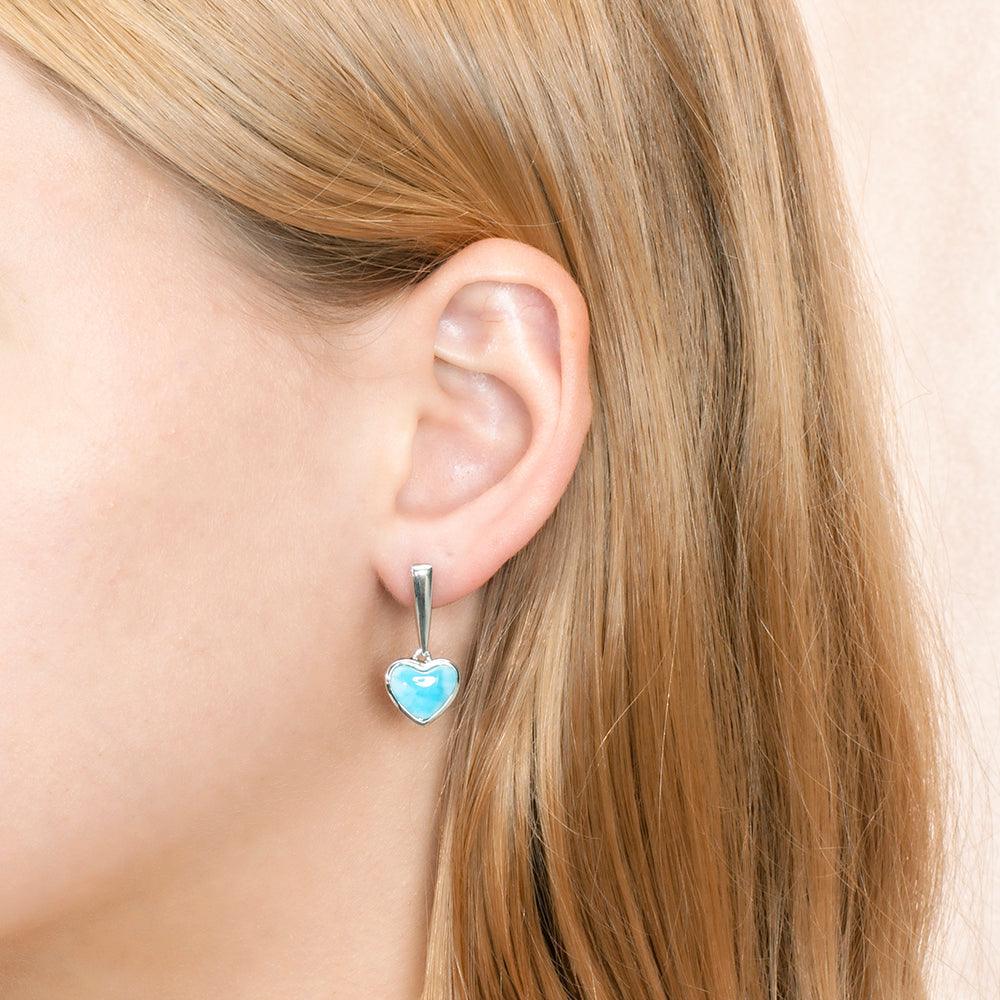 Larimar Pu’uwai Stud Earrings Earrings Island by Koa Nani 