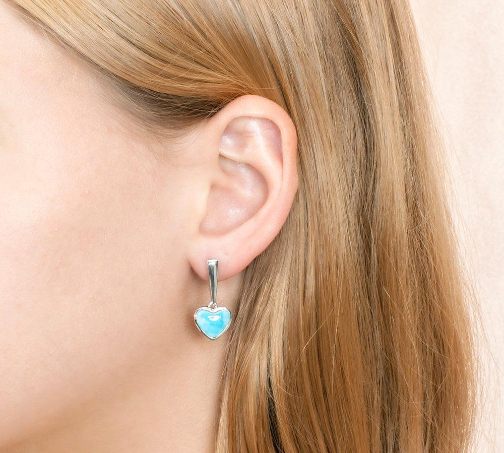Larimar Pu’uwai Stud Earrings Earrings Island by Koa Nani 