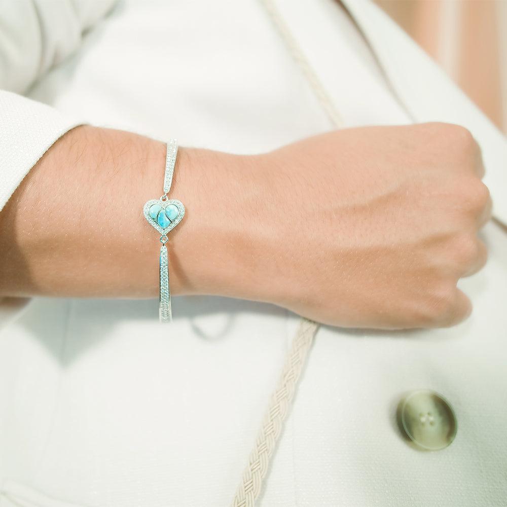 Larimar Pu’uwai Tennis Bracelet Bracelet Island by Koa Nani 