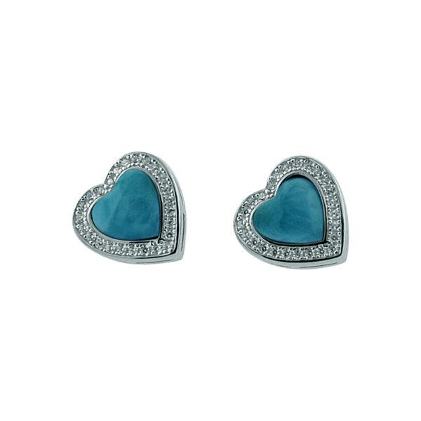 Larimar Pu'uwai Topaz Stud Earrings Earrings Island by Koa Nani 