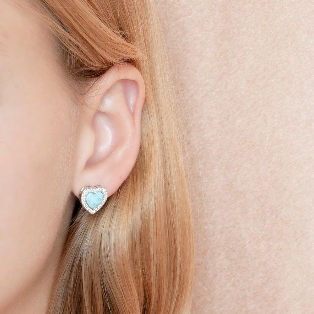 Larimar Pu'uwai Topaz Stud Earrings Earrings Island by Koa Nani 