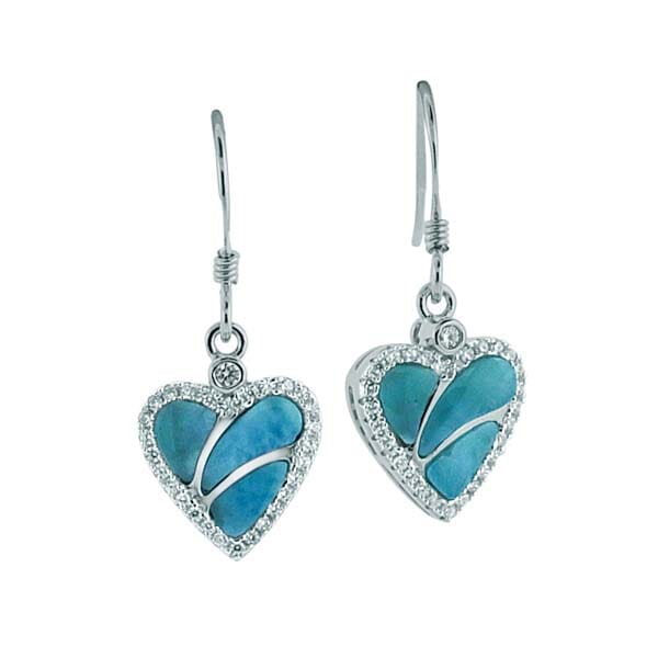 Larimar Radiant Heart Earrings Earrings Island by Koa Nani 