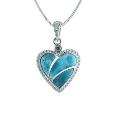 Larimar Radiant Heart Pendant Pendant Island by Koa Nani 