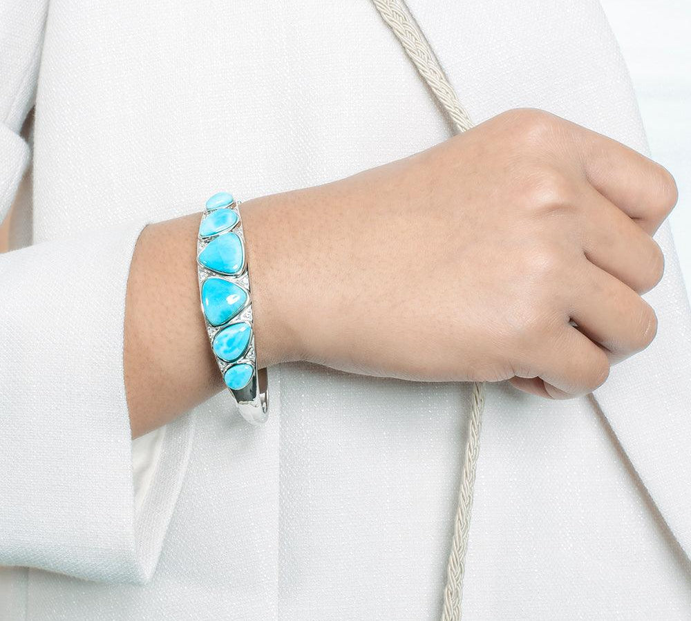 Larimar Reuleaux Bangle Bangle Island by Koa Nani 