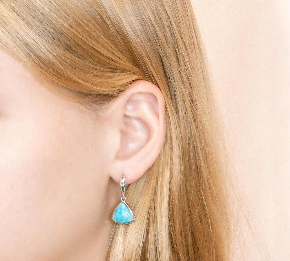 Larimar Reuleaux Curve Earrings Earrings Island by Koa Nani 
