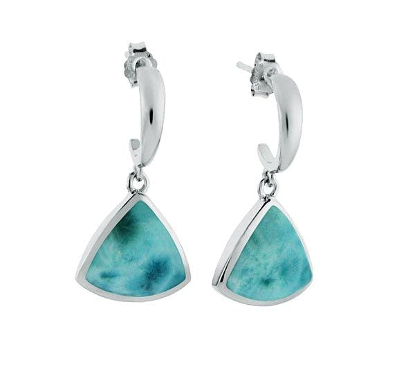 Larimar Reuleaux Curve Earrings Earrings Island by Koa Nani 