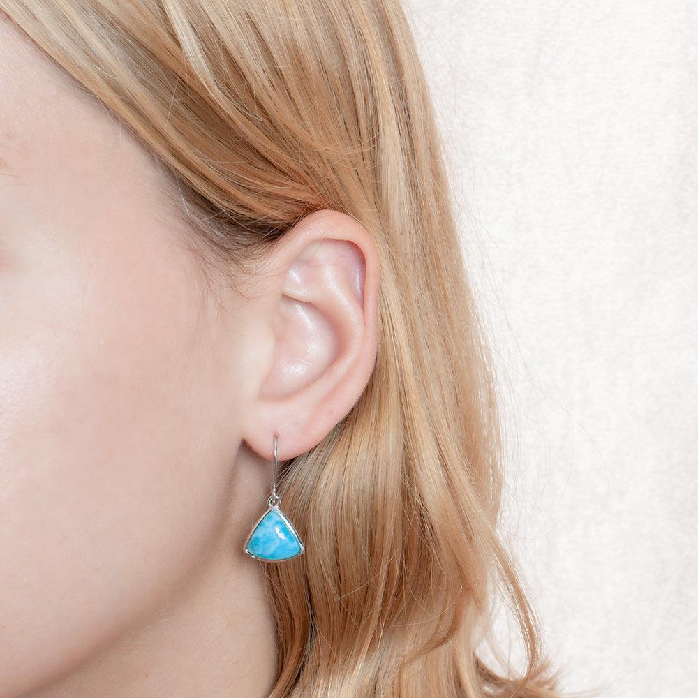 Larimar Reuleaux Hook Earrings Earrings Island by Koa Nani 