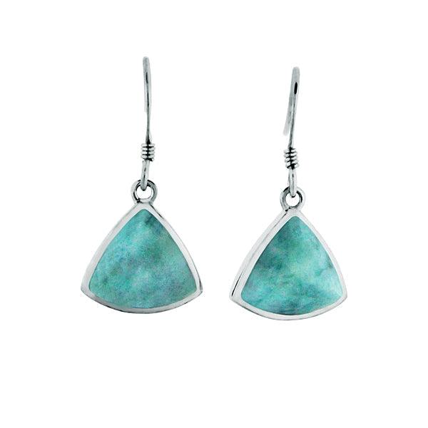 Larimar Reuleaux Hook Earrings Earrings Island by Koa Nani White Gold 
