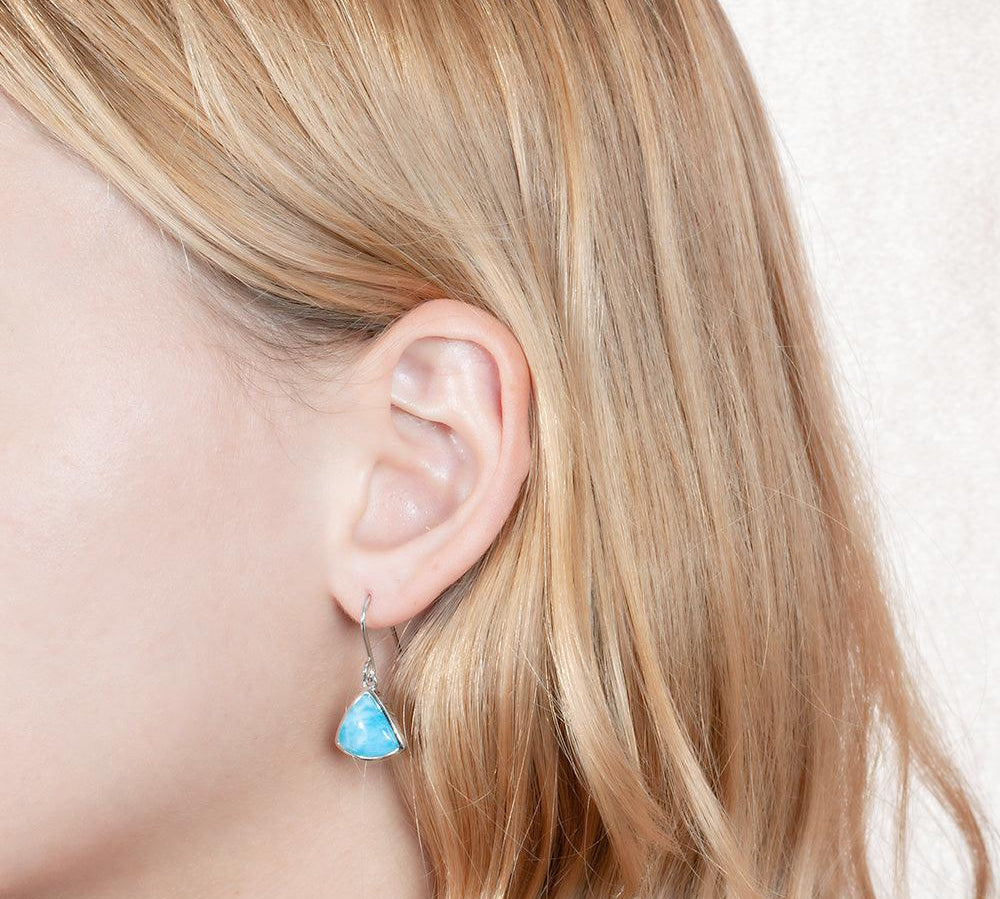 Larimar Reuleaux Hook Earrings Earrings Island by Koa Nani 