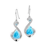 Larimar Reuleaux Wave Earrings Earrings Island by Koa Nani 