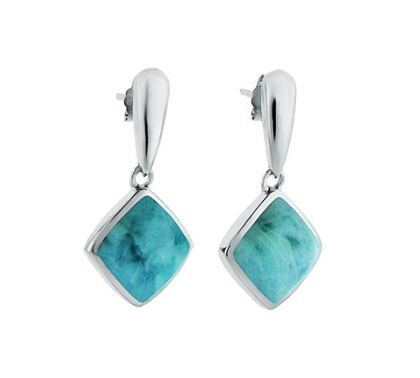 Larimar Rhombus Earrings Earrings Island by Koa Nani 