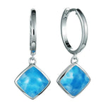 Larimar Rhombus Hook Earrings Earrings Island by Koa Nani 