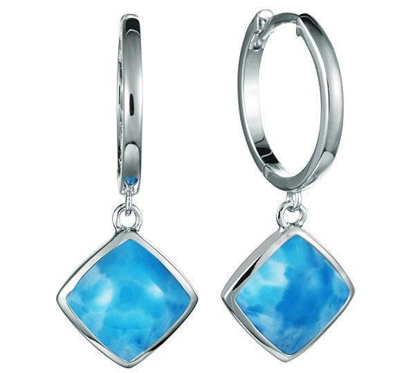 Larimar Rhombus Hook Earrings Earrings Island by Koa Nani 