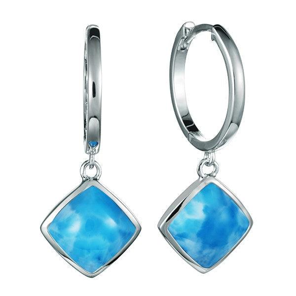 Larimar Rhombus Hook Earrings Earrings Island by Koa Nani 