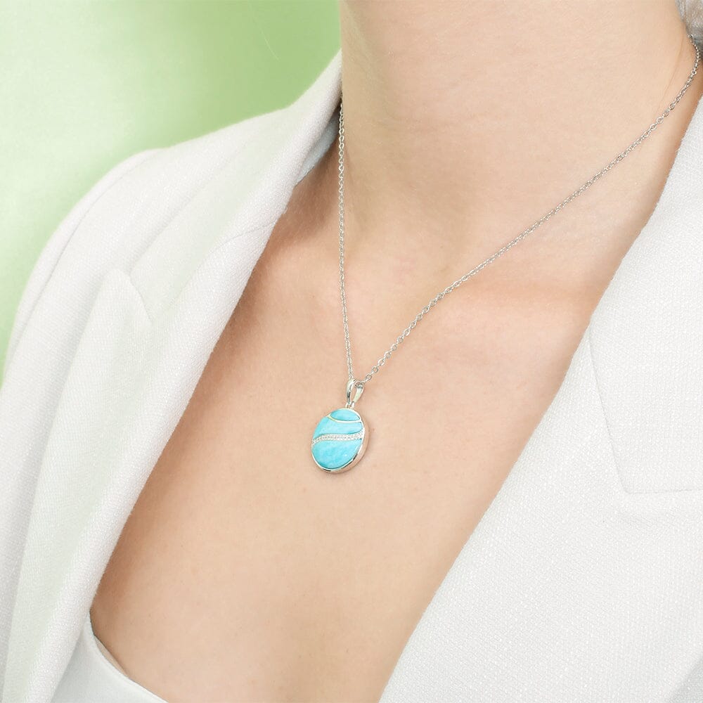 Larimar Riverflow Circle Pendant Pendant Island by Koa Nani 