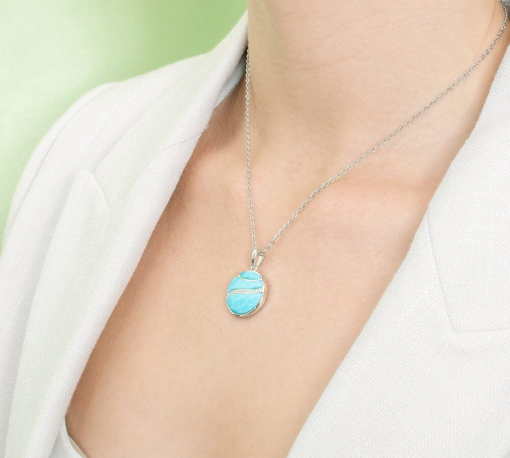 Larimar Riverflow Circle Pendant Pendant Island by Koa Nani 