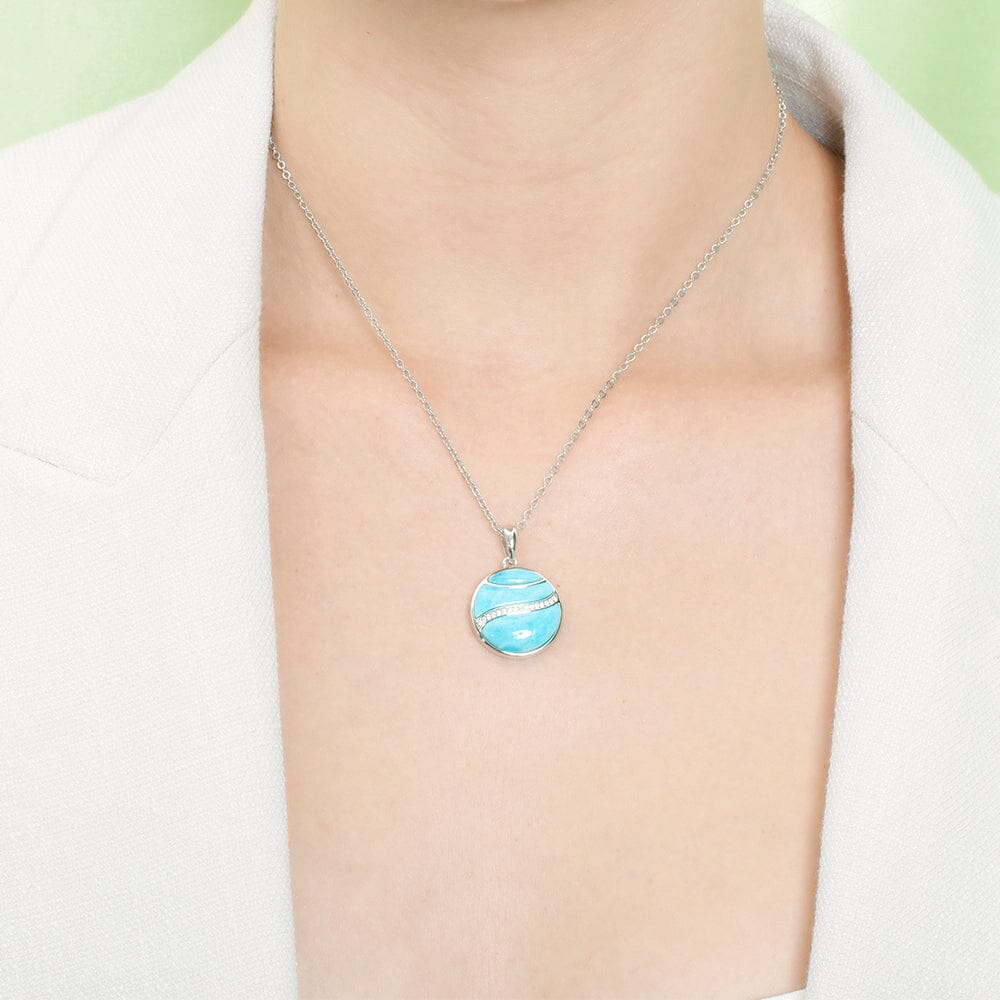 Larimar Riverflow Circle Pendant Pendant Island by Koa Nani 