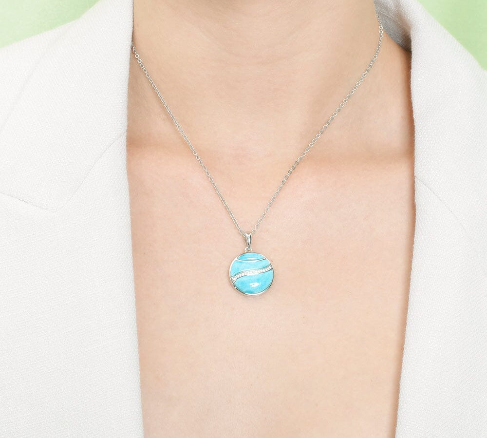Larimar Riverflow Circle Pendant Pendant Island by Koa Nani 