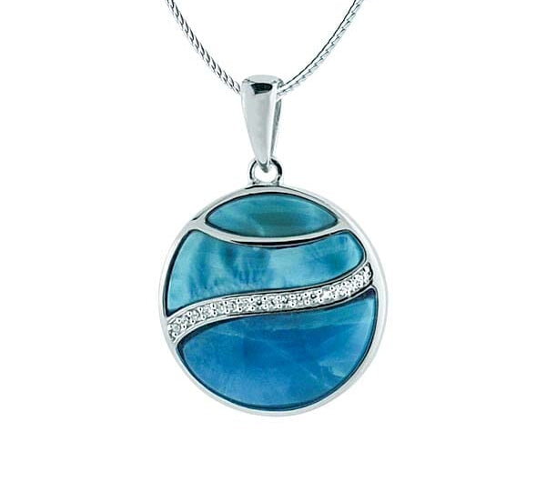 Larimar Riverflow Circle Pendant Pendant Island by Koa Nani 