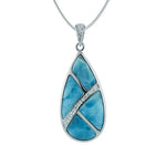 Larimar Riverflow Teardrop Pendant Pendant Island by Koa Nani 