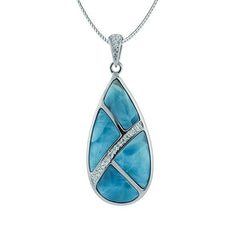 Larimar Riverflow Teardrop Pendant Pendant Island by Koa Nani 