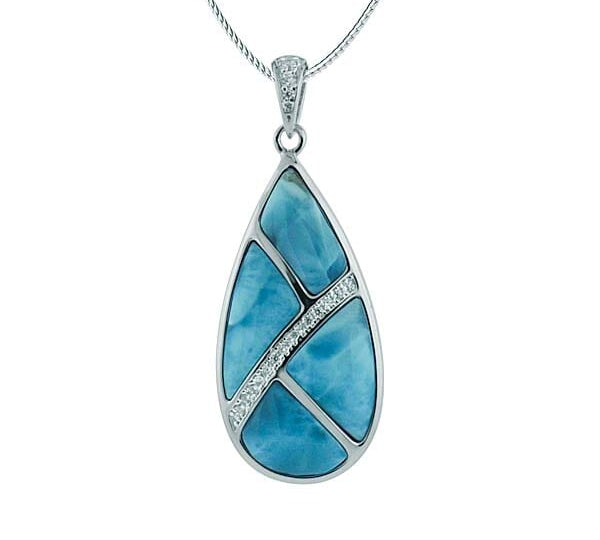 Larimar Riverflow Teardrop Pendant Pendant Island by Koa Nani 