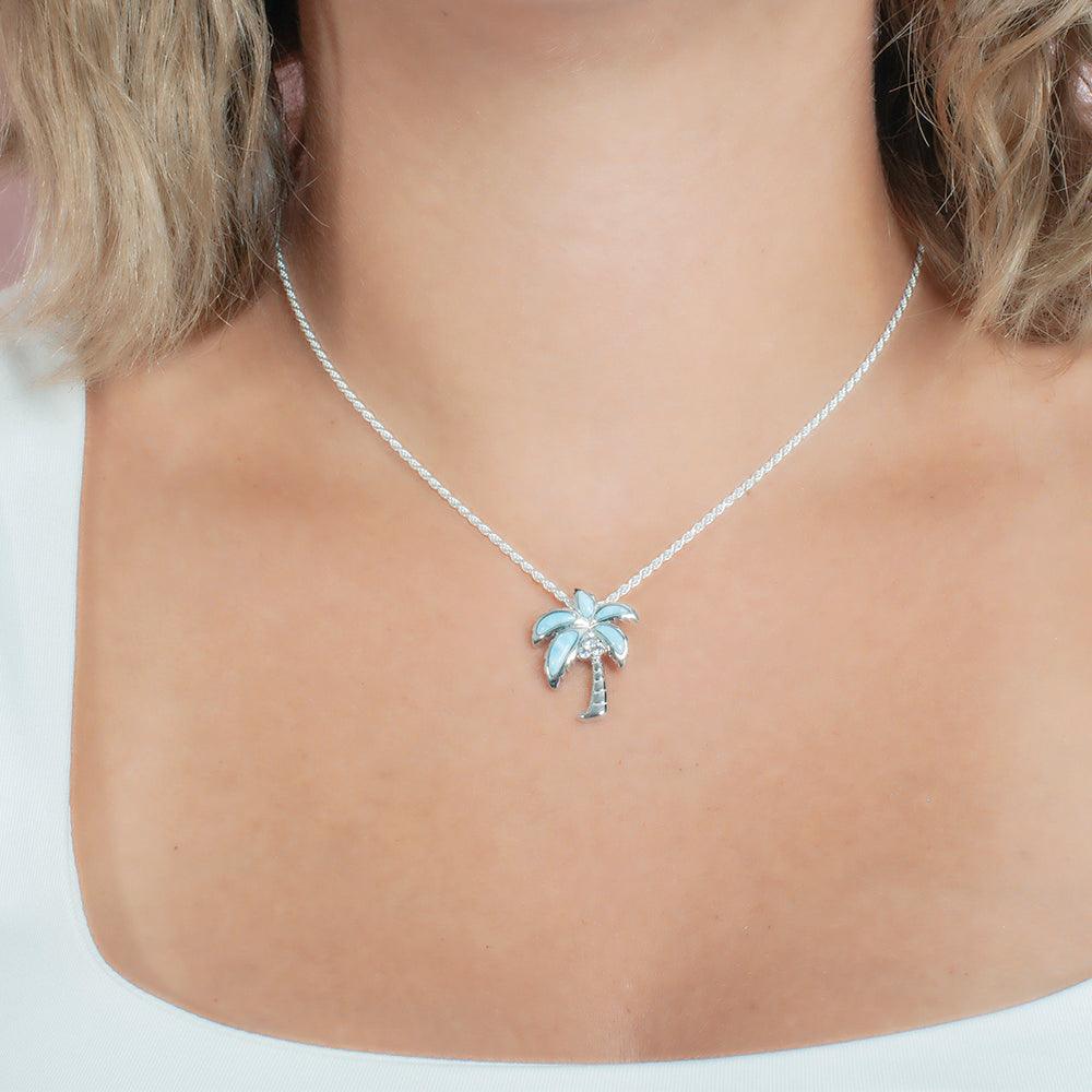 Larimar Royal Palm Tree Pendant Pendant Island by Koa Nani 