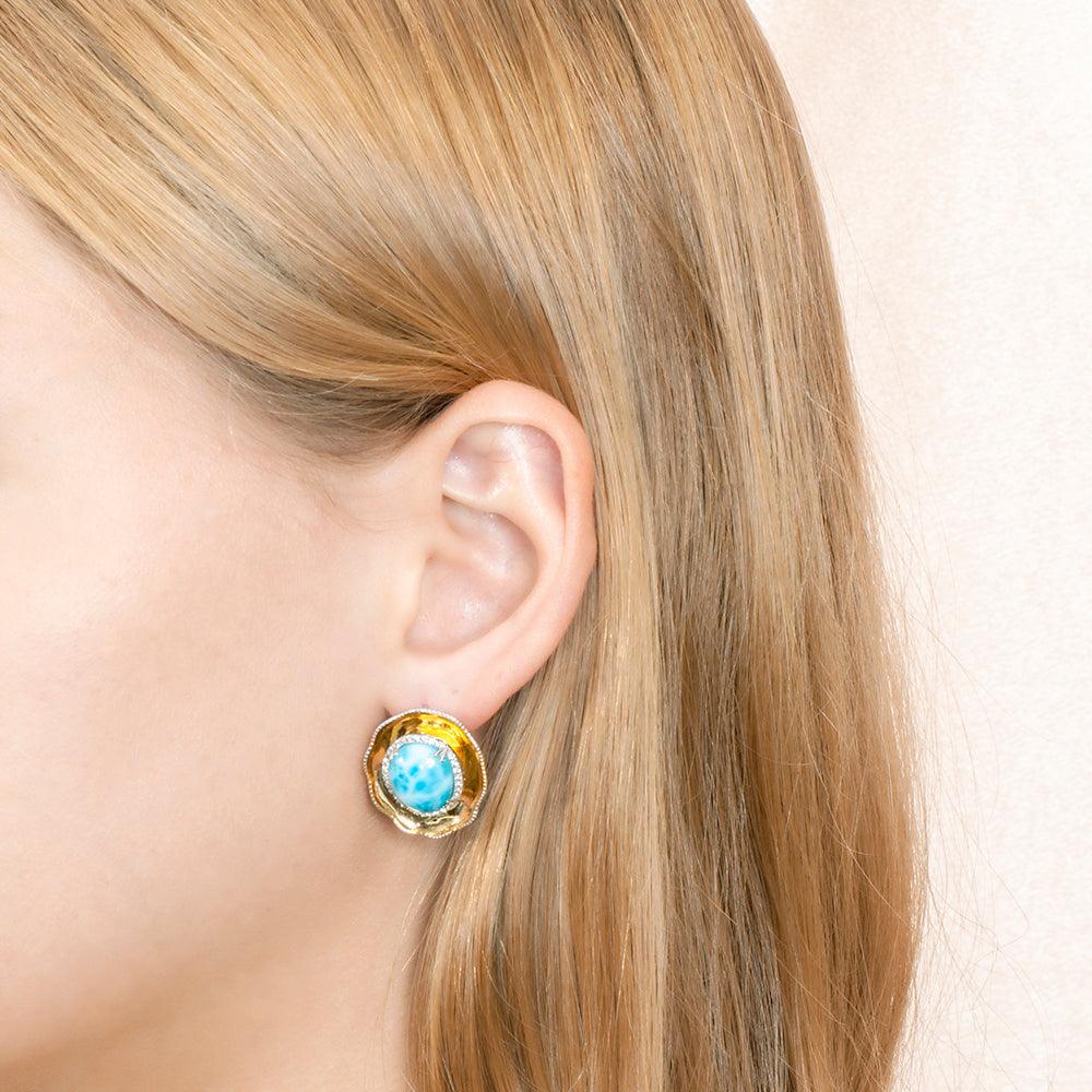 Larimar Royal Sun Earrings Earrings Island by Koa Nani 